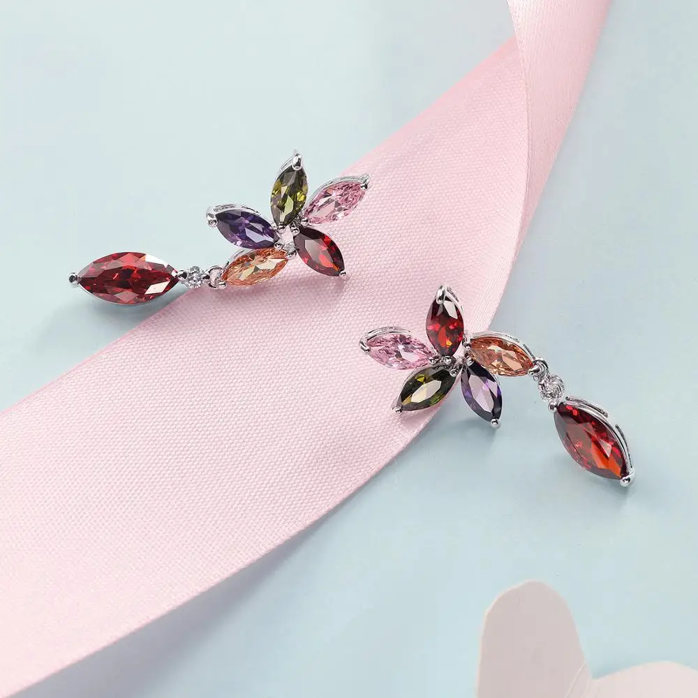 Женский браслет GZJY белый золотой цветной с цирконием|Ювелирные наборы| |