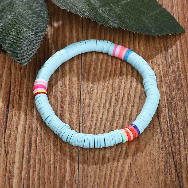 6/12 шт./компл. Смешанный Браслет из полимерной глины и серьги в стиле бохо