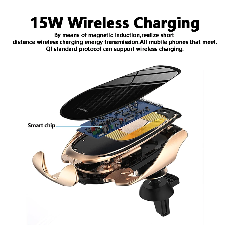 FLOVEME автомобильный держатель Беспроводное зарядное устройство инфракрасный