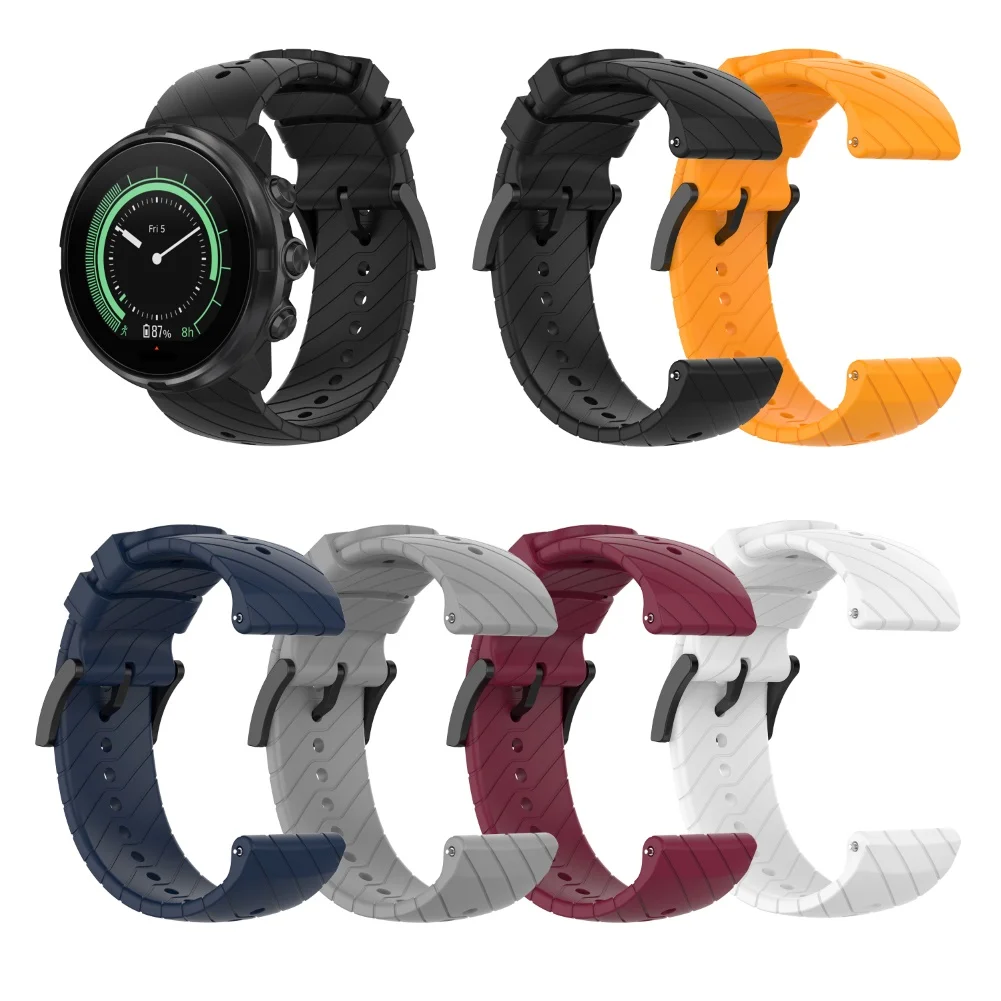 

24mm Replacement Silicone Universal Watchband Smart Watch Strap for Suunto 9