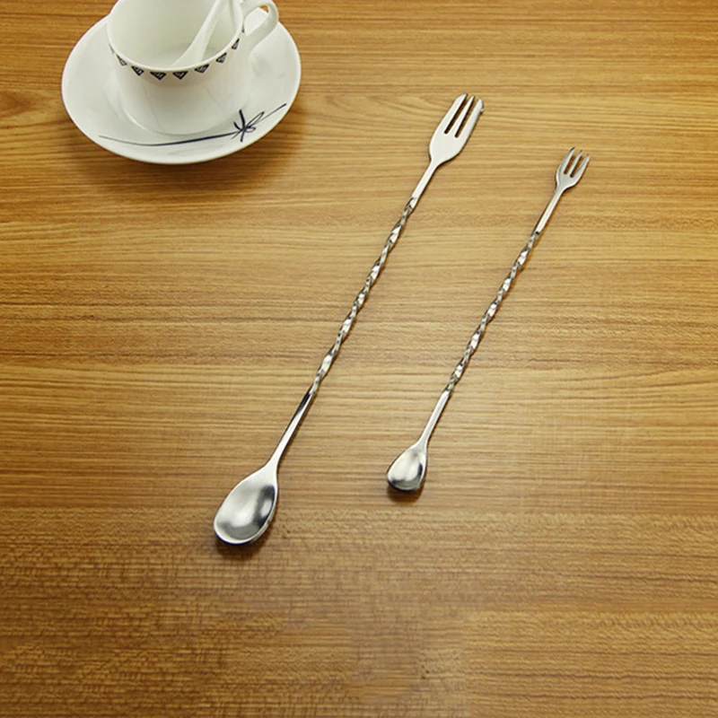 Барные ложки из нержавеющей стали Миксер для коктейлей напитков перемешивания