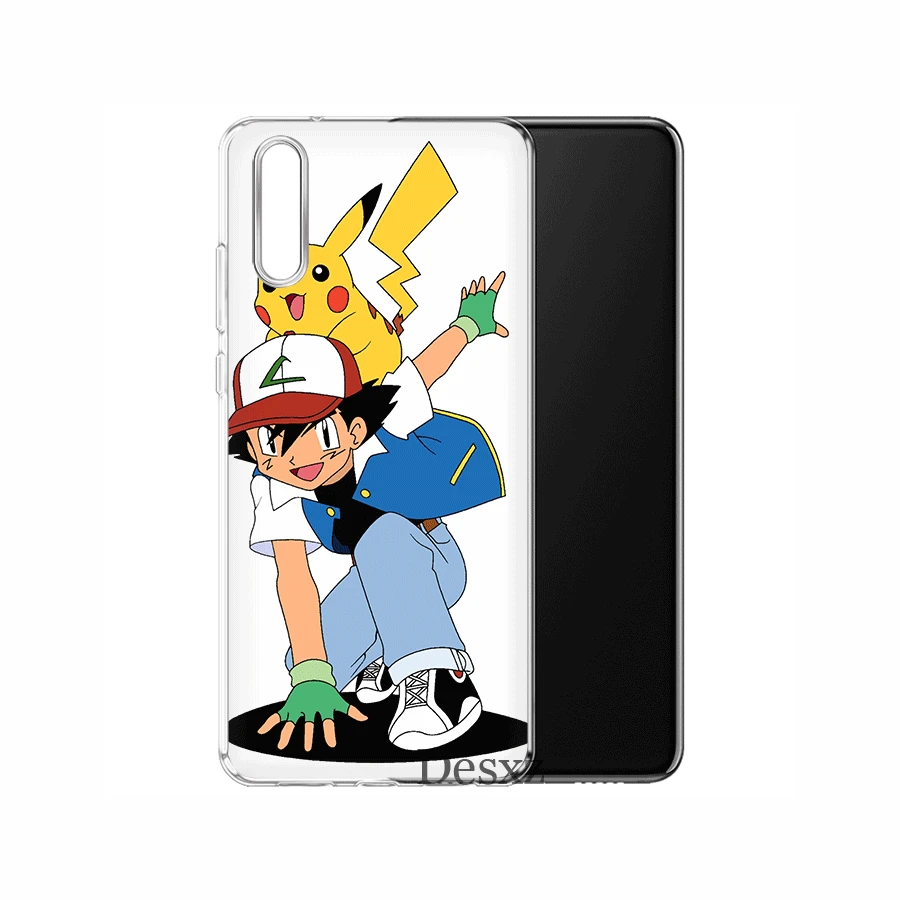 Чехол для мобильного телефона TPU huawei P30 P20 P10 P8 P9 Lite Pro P Smart Z Plus чехол Pokemons Ash и Pikachus |