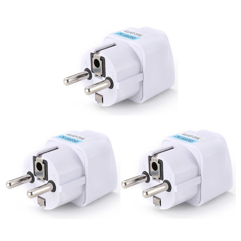 

Universal EU German Conversion Plug Adapter European Germany Australia 250V 10A 800W Power Socket White Travel Conversion Plug