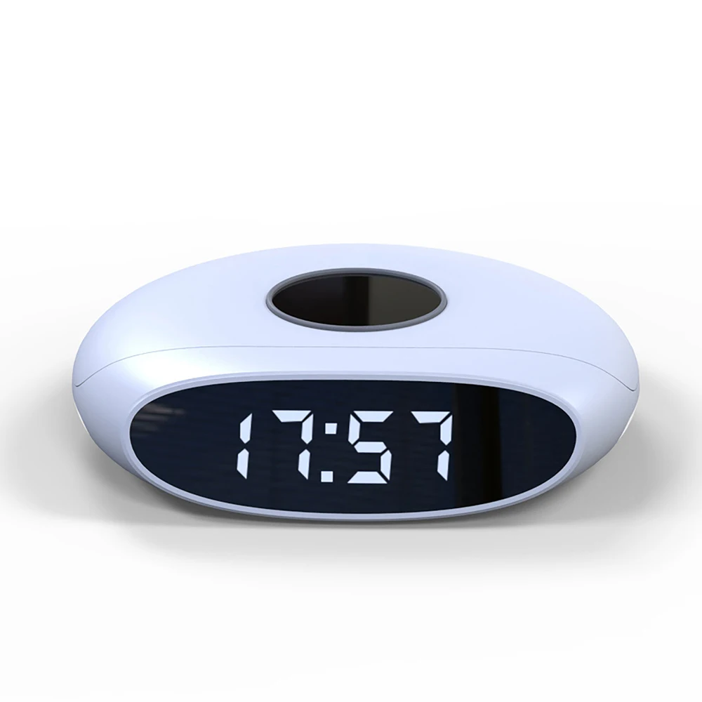 

Alarm Clock Wireless Charger Stand for iPhone 11 Pro 8 Plus Samsung S21 S20 With Light Multifunctional Foldable Desktop Charging