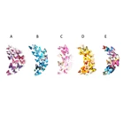 12 шт., наклейки-бабочки