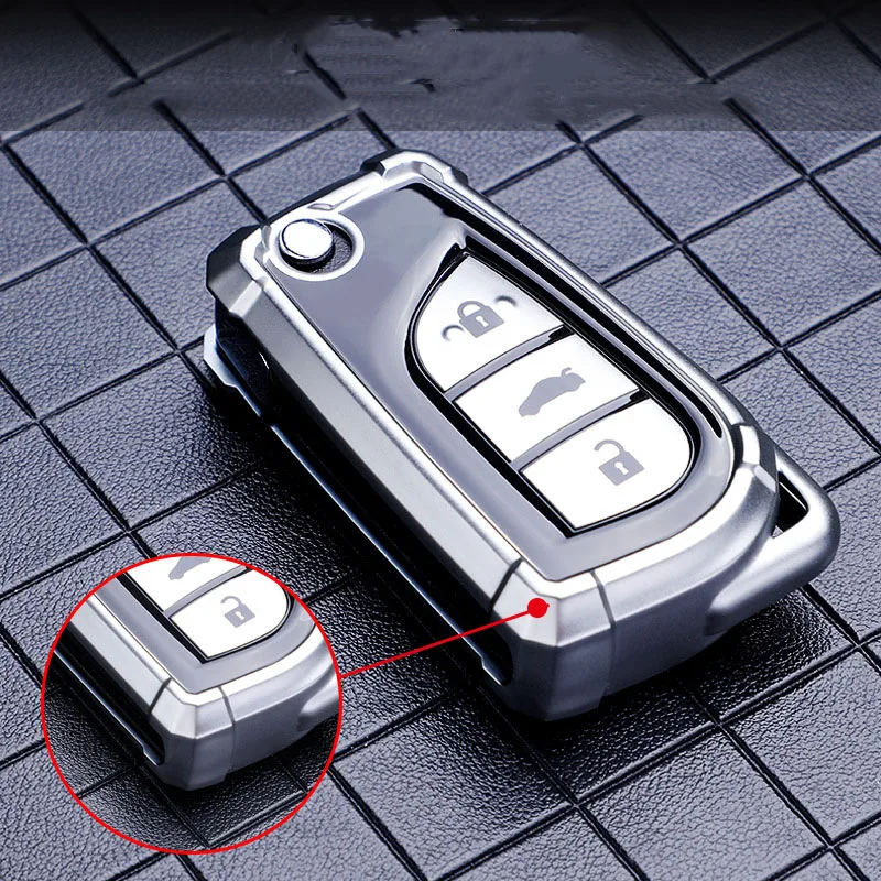Чехол для автомобильного ключа из ТПУ с 3 кнопками чехол Toyota Auris Corolla Avensis Verso Yaris Aygo