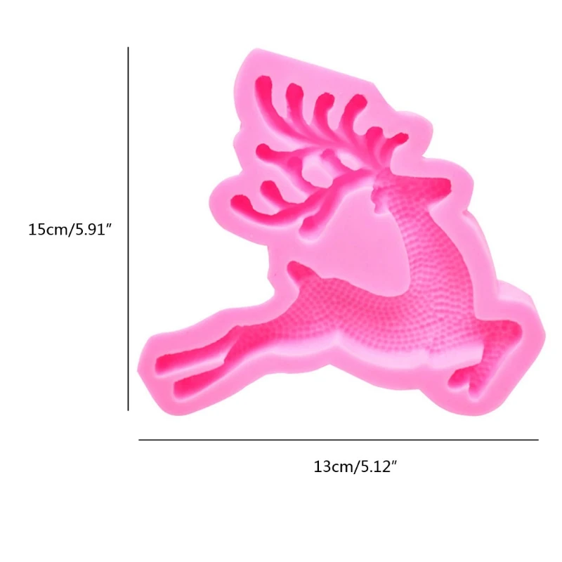 

Christmas Deer Elk Silicone Mold Jump Elk Fondant Resin Molds Art Craft Tools