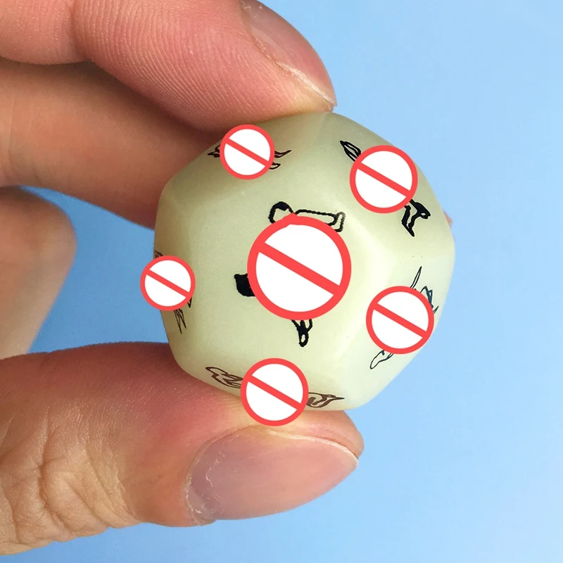 Светящиеся в темноте забавные любовные игральные кости набор для БДСМ 12 позиций