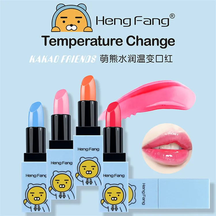 Помада с милым медведем меняющая цвет улучшает рисунок губ не прилипает к губной