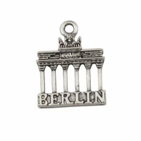 100pcs alloy brandenburg gate berlin landmark trip charm pendants for jewelry making findings 1823 5mm a 106