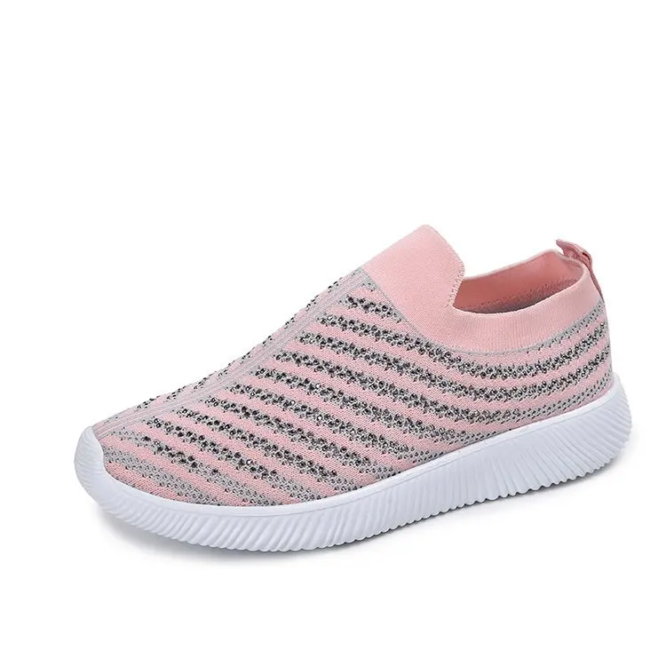 

Mudibear Sneakers For Women 2020 New Breathable Casual Soft Bottom Lightweight Running Shoes Large Size Pink Mesh Flat Sneakers