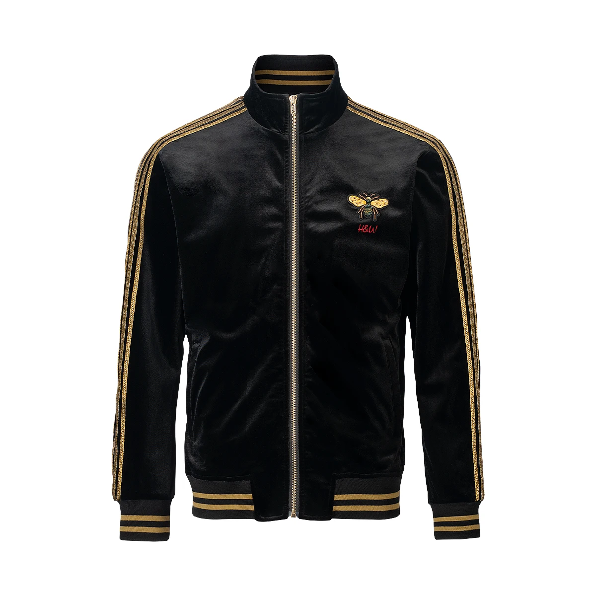 Куртка HELLEN & Вуди мужская с золотой бархатной вышивкой модная брендовая