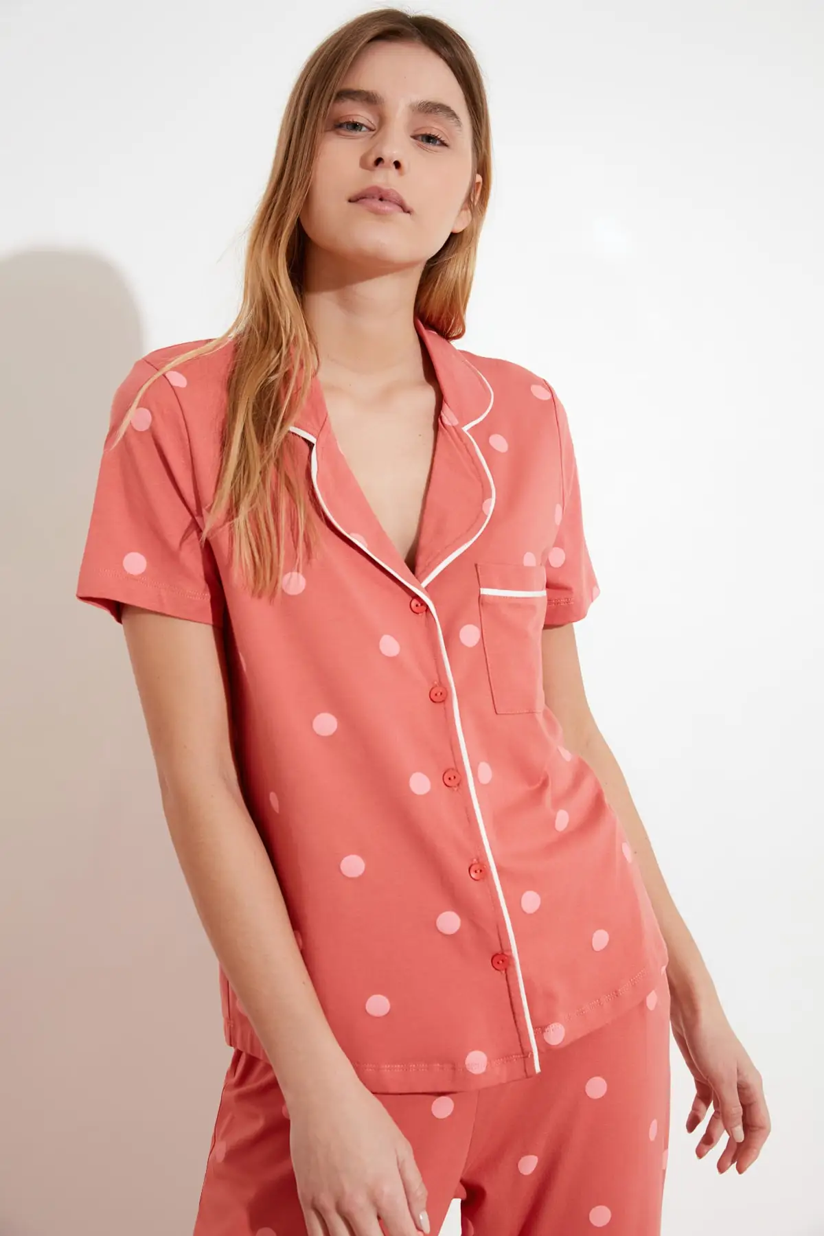 

Trendyol Polka Dot Knitted Pajamas Set THMAW21PT0295