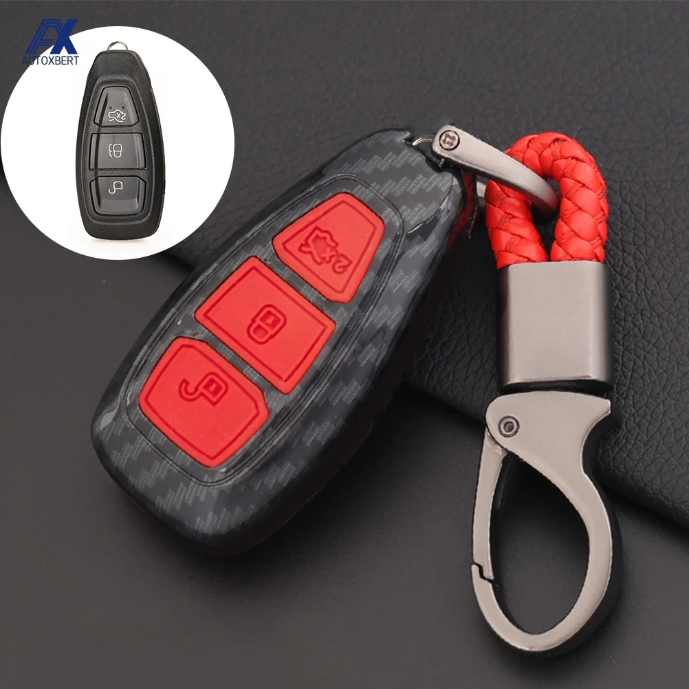 Брелок для дистанционного ключа из углеродного волокна чехол держатель Ford Focus MK3