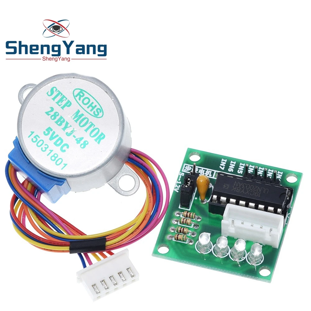 Завеса 1 лота 28BYJ 48 5V 4 фазный шаговый двигатель + Драйвер платы ULN2003 для Arduino (1 шт.)