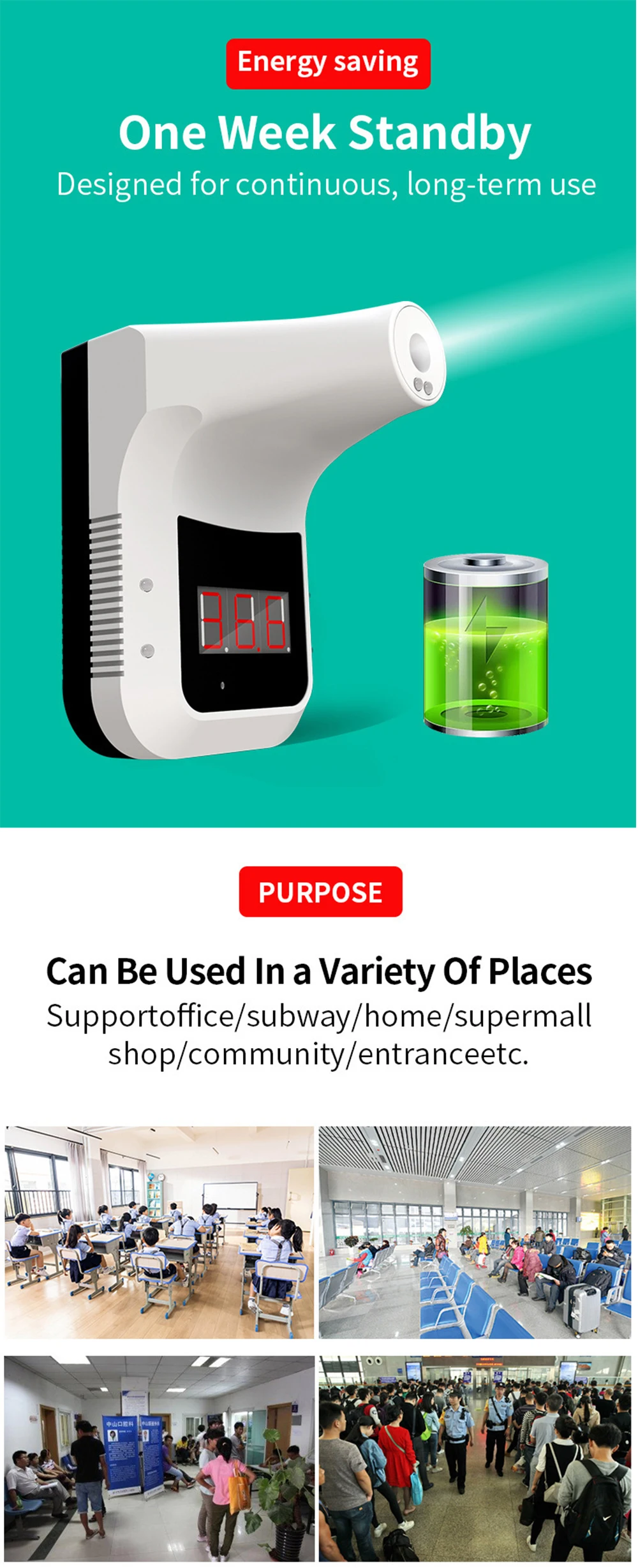 K3 Handsfree цифровой инфракрасный термометр пистолет Бесконтактный Лоб тела ИК