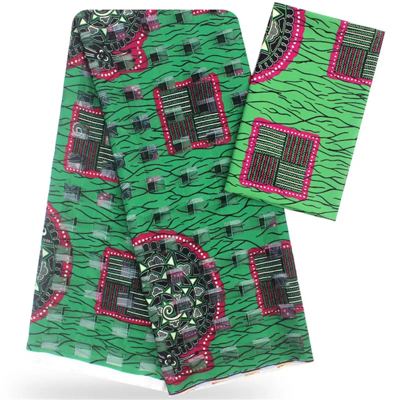 3Y органза + лента Материал полосатая печать кружева Нигер Африканский Воск