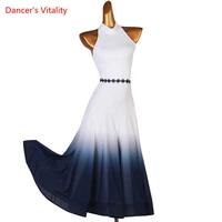 ballroom dance dress stand up collar long skirt samba performance clothes profession custom adult child competition clothing