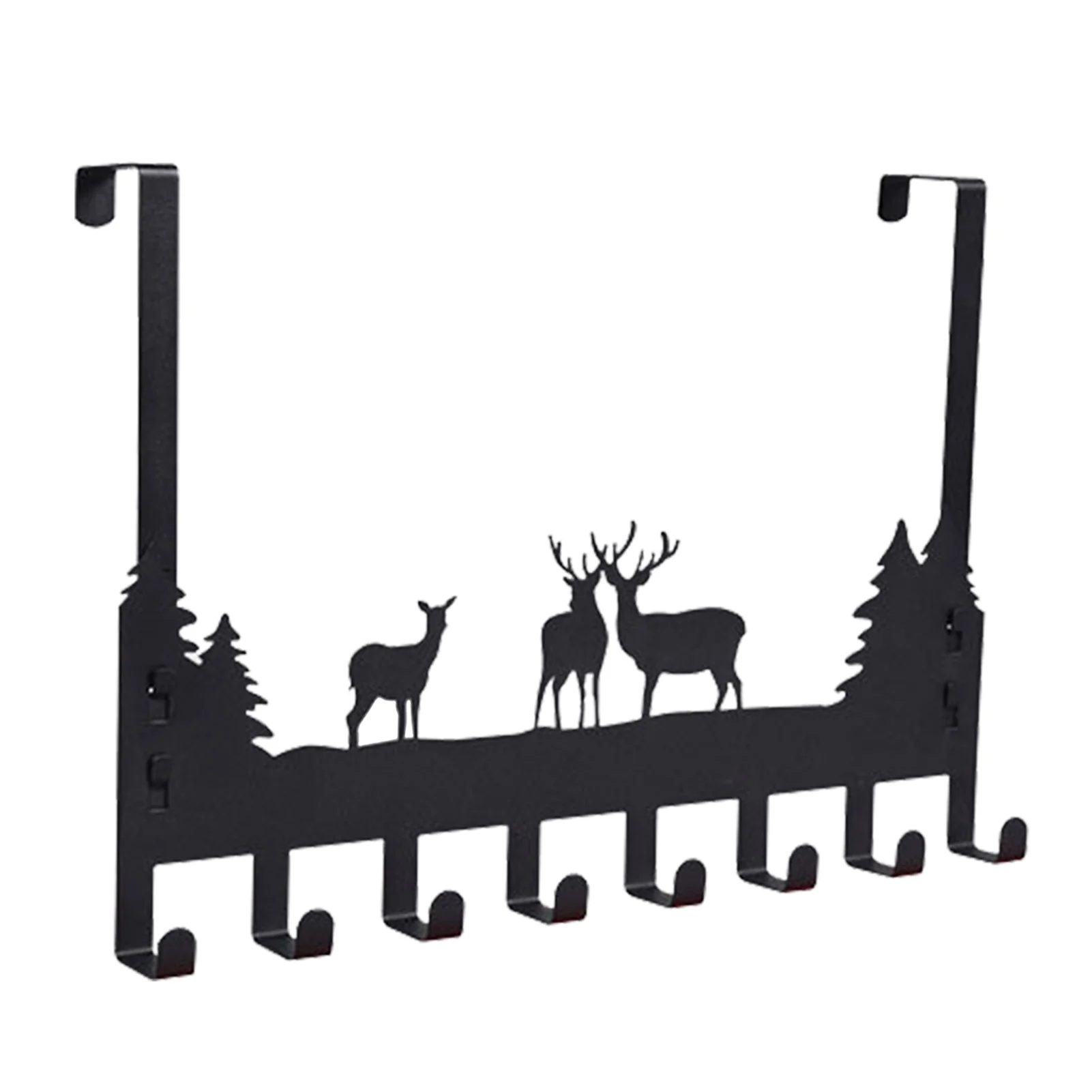 

Creative Door Back Storage Hook Holder 6 Hooks Wall Door Holder Hanger Rack For Spoon Scoop Bathroom Kitchen Organizer