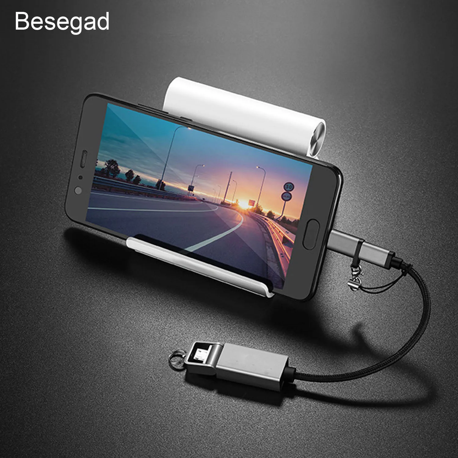 Besegad 4 шт. Micro адаптер USB Type C OTG с ремешком для ключей Apple MacBook ChromeBook Pixel Nexus Samgsung|adapter