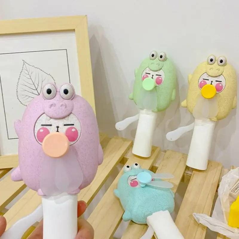 

Portable Lovely Squeeze Hand-Held Desk Fan Cooler Cartoon Manual Mini Fan