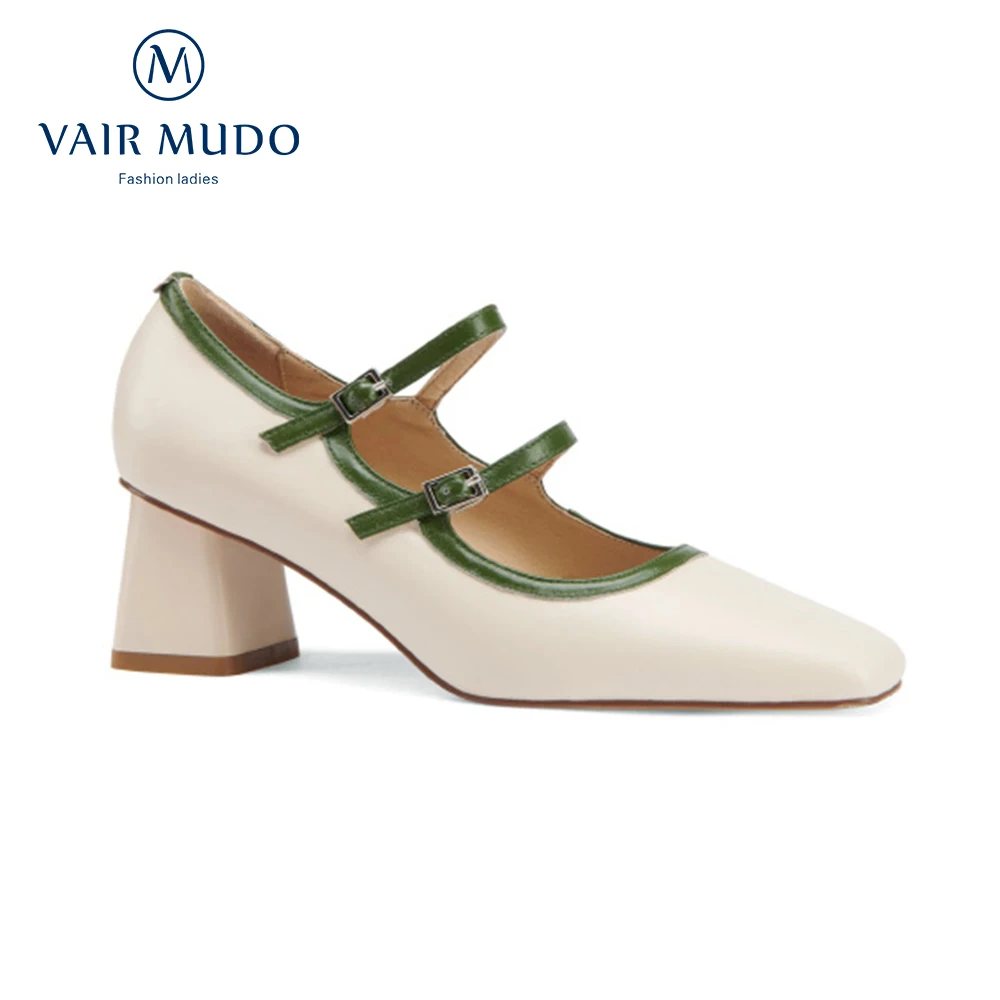 

VAIR MUDO Women Pumps Shoes Elegant High Heels Fashion Spring Autumn New Style Basic String Bead Casual Female Footwear D186L