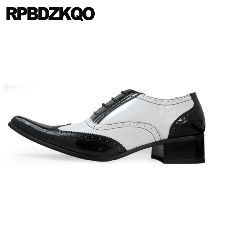 Большие размеры 46 модные мужские туфли-оксфорды из натуральной кожи с острым