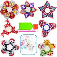 fidget toy anti stress spinning top double sided drill diamond painting fingertip spinner diy crystal rhinestone colorful gryo