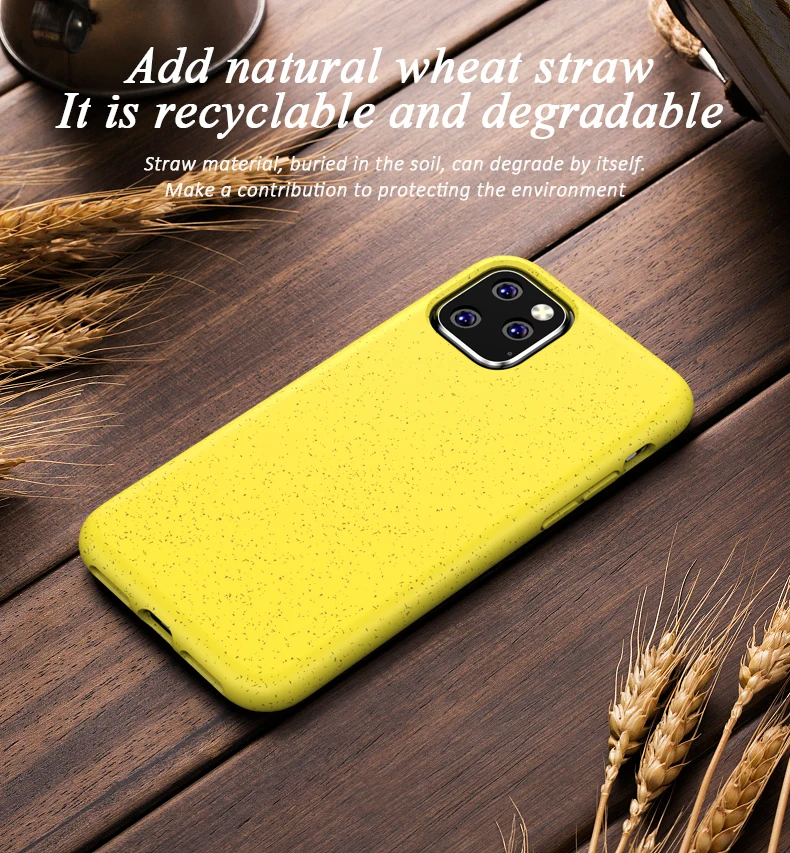 Биоразлагаемый чехол для iPhone 11 11Pro Xs Max экологически чистый мягкий ТПУ i Phone 7 8 6 Plus Xr
