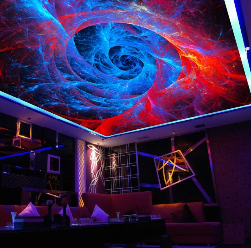 Сказочный абстрактный спиральный узор потолок фон 3d потолочные фрески обои |