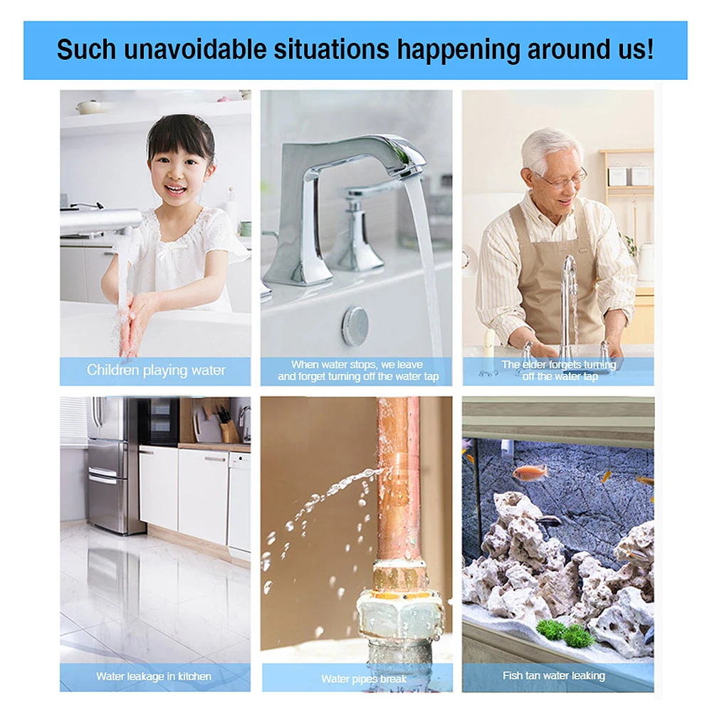 Беспроводной датчик утечки воды Wi-Fi уровня с сигнализацией водонепроницаемый