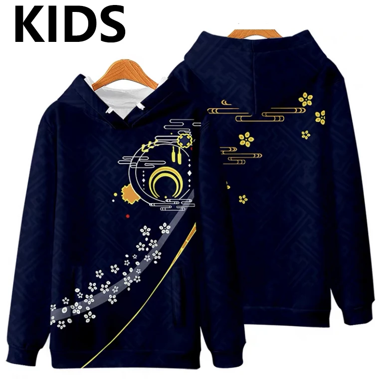 

2 to 14 years old Children's hoodie Manga 3D Touken Ranbu Anime Men Oversized Hoodies Women's Tracksuit Harajuku Sweatshirt