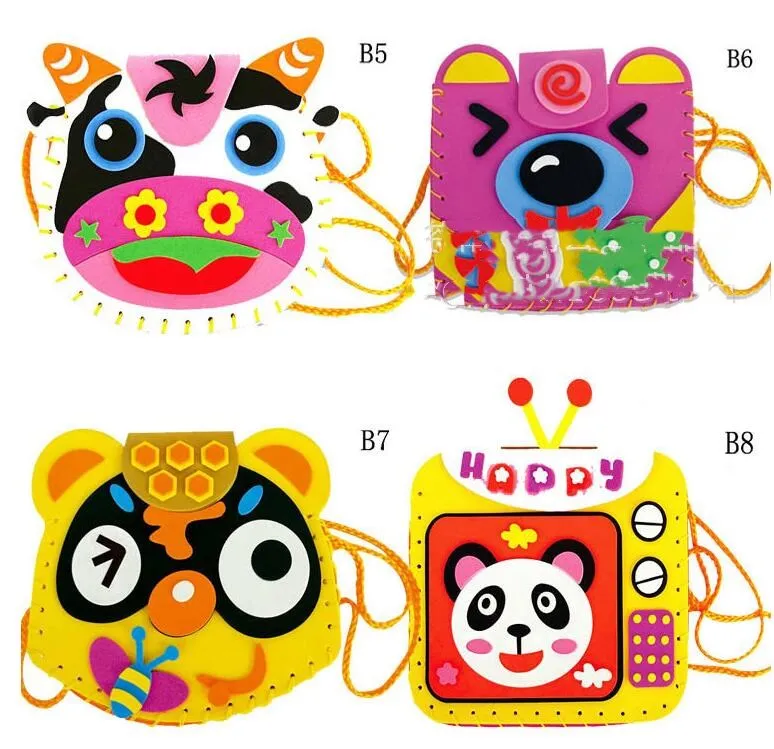 1 шт. милые Сумки EVA пенные наклейки Дети DIY Искусство ремесло Наборы сумки для