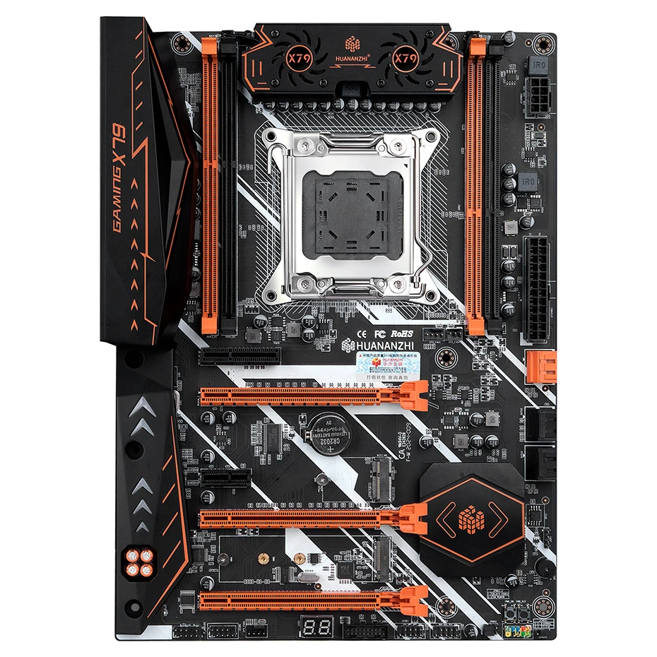 Kaufen HUANANZHI X79 DELUXE V 7,1 MOTHERBO CPU Motherboard LGA 2011 ATX USB 3,0 SATA3 PCI-E NVME M.2 Unterstützung REG ECC NON-ECC Speicher