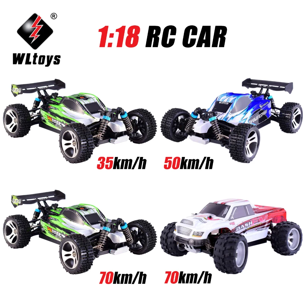 Wltoys A959 Upgraded 540 Brush Motor High Speed 50km/h 1:18 4WD 2.4G RC Car 