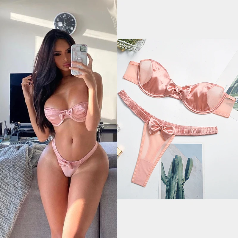 

Бюстгальтер пуш-ап, бесшовный, с бантом спереди