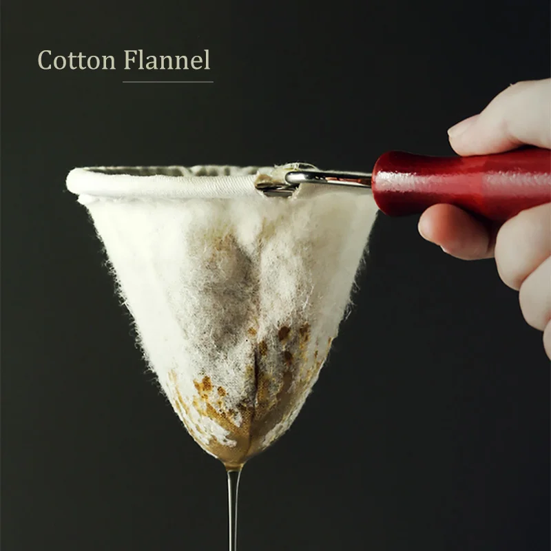 MICCK прочные многоразовые хлопковые фланелевые фильтры воронка фильтр для кофе
