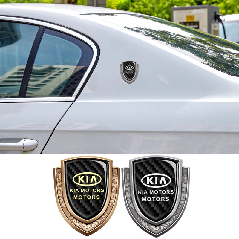 

Car Side Window Badge Rear Trunk Shield Emblem Stickers Decoration for KIA K2 K3 K5 Forte Optima Oprius Ceed Rio 2 Soul Sportage