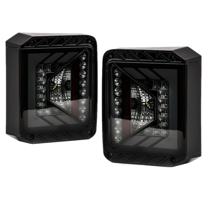 Черный светодиодный задний светильник с дымовыми линзами для Jeep Wrangler JK JKU 2007