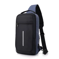 cell phone chest bag men travel storage shoulder messenger bag usb charging waterproof short trip chest bag pack