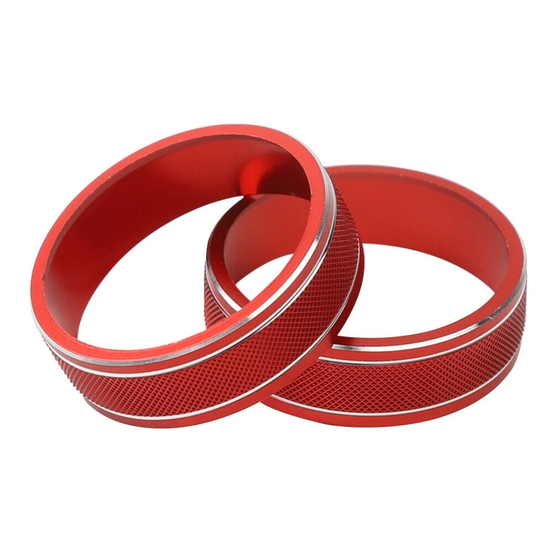 

Car CD Switch Knob Button Ring Trim Cover Interior Accessories for Dodge Challenger 2009-2014 (Red)