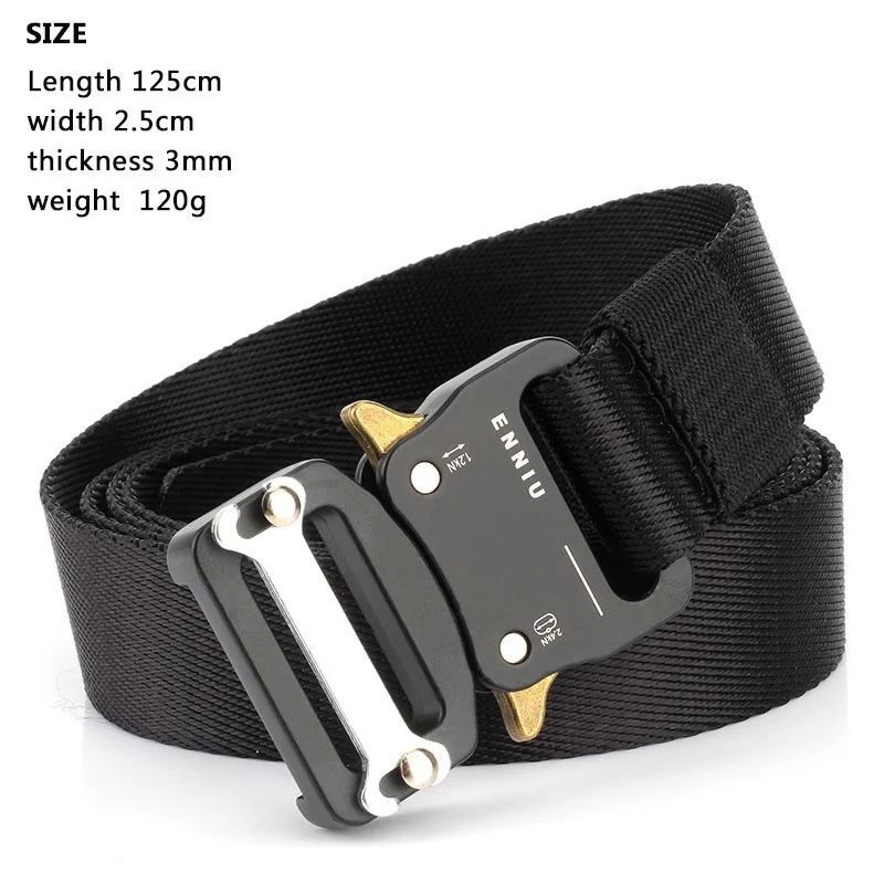 

Nylon Tactical Belts Military Waist Belt With Metal Buckle Adjustable Heavy Duty Training Waist Belt