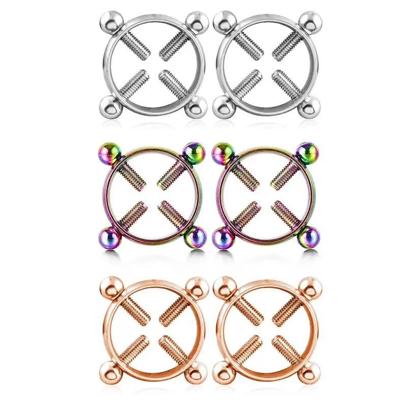 Модный пирсинг для тела, подвеска-колокольчик для груди и ногтей, Поддельные кольца для сосков, регулируемое кольцо для сосков, повседневные женские ювелирные изделия, аксессуары