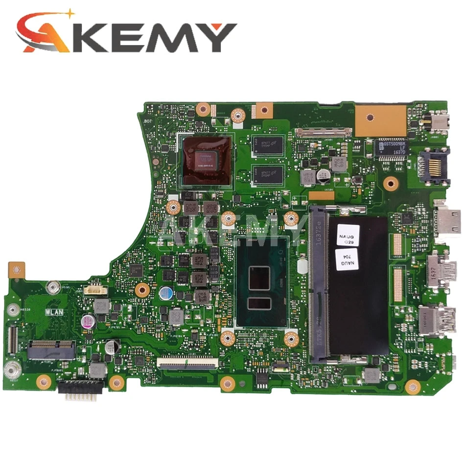 Bestellen Akemy Neu! X556UJ X556UV Motherboard Für ASUS X556U X556UV X556UF X556UR Laptop Motherboard 4 GB RAM I7-6500U CPU GT930M-2G DDR4
