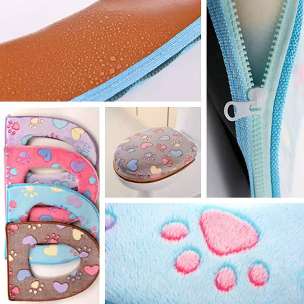 Набор чехлов для унитаза Kawaii подушка с застежкой-молнией водонепроницаемый
