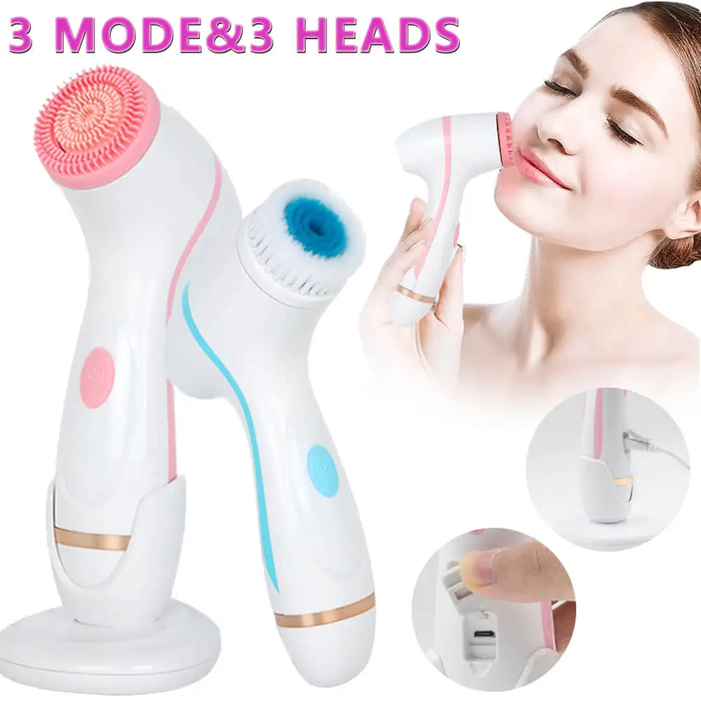 Face Spa Spin Clean Silicone Brush Set Facial Skin Care Deep