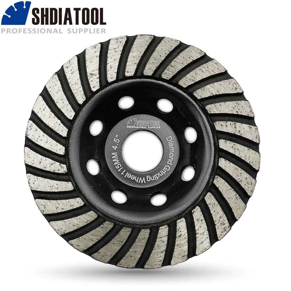 

SHDIATOOL 4.5inch Diamond Turbo Row Grinding Cup Wheel Dia 115mm Grinding Disc For Concrete Masonry Sanding Wheel