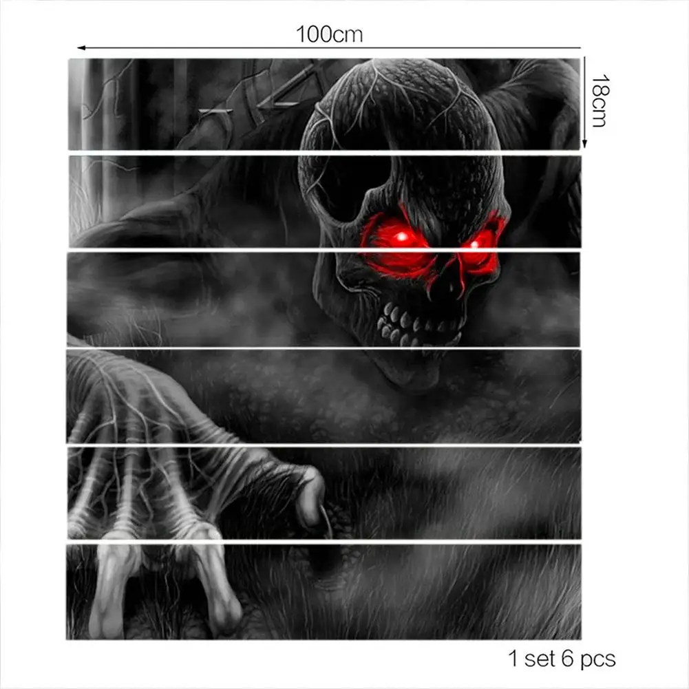 HobbyLane 6 шт./компл. DIY ужас съемный Водонепроницаемый наклейки украшения стены