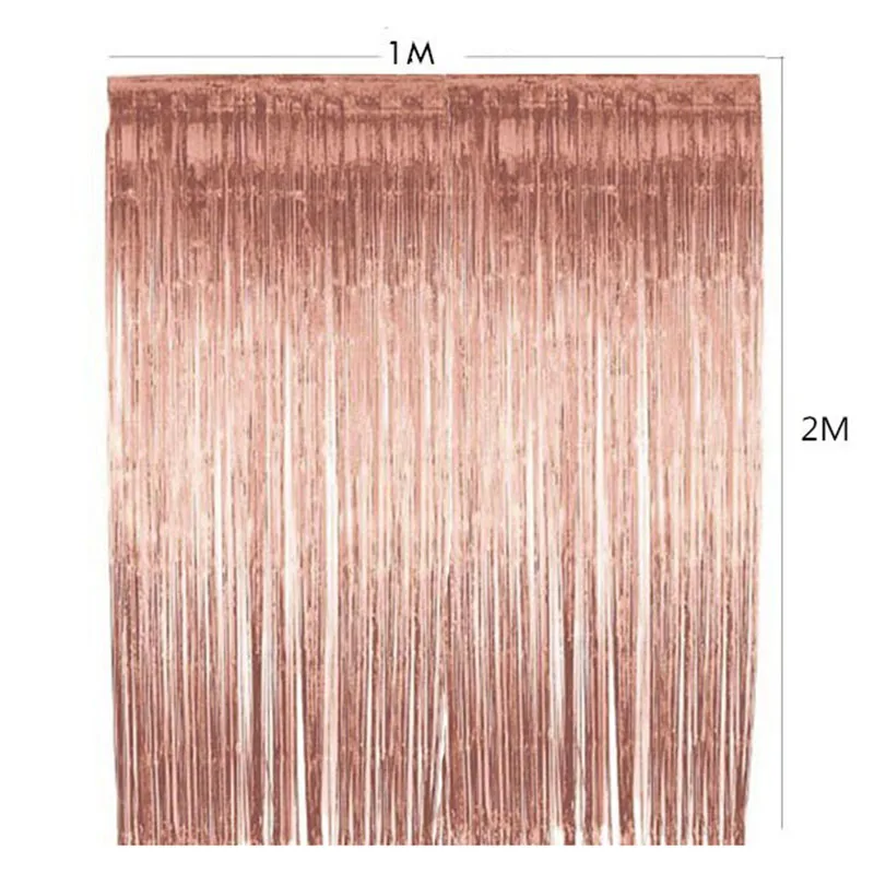 foil curtain Розовое золото вечерние украшения сердце фольги воздушный шар номер конфетти для воздушного шара гелий Свадебный шар День рождения ребенок душ Декор - Цвет: foil curtain
