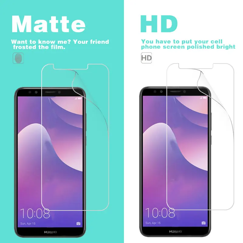 Clear HD Glossy Film For Huawei Y635 Y6ii Compact Y7 Y9 Prime Pro 2017 2018 2019 Matte Film Of Anti-Glare Screen Protector